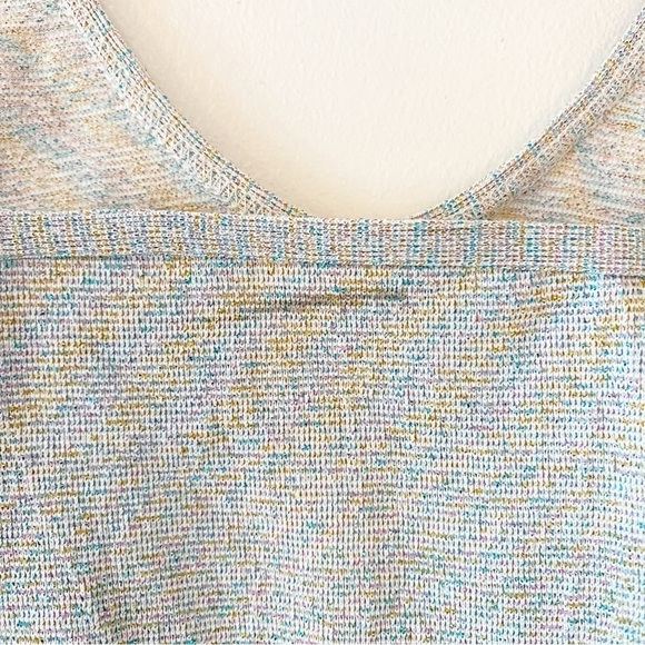 FREE PEOPLE Intimately Rainbow Sparkle Cropped Seamless Brami NEW - Picture 7 of 7